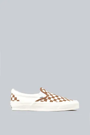 VANS SLIP-ON REISSUE 98 LX COFFEE BROWN CHECKERBOARD