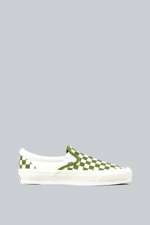 VANS SLIP-ON REISSUE 98 LX PESTO GREEN CHECKERBOARD