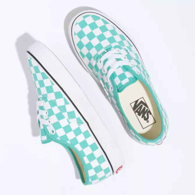 Vans Women Authentic Shoes Checkerboard Waterfall/True White