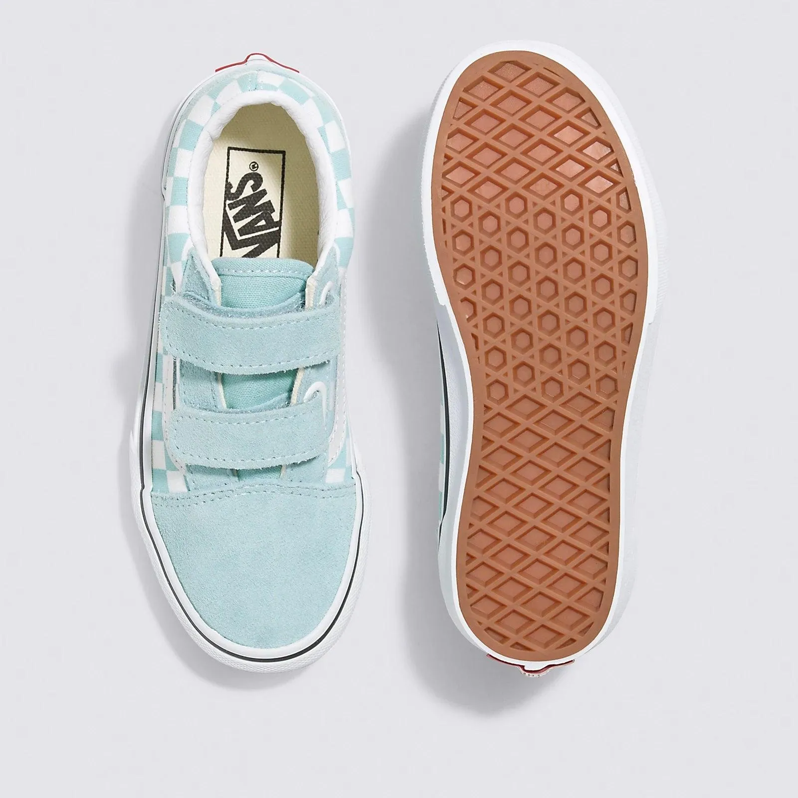 VANS Youth Old Skool V Color Theory Checkerboard Canal Blue