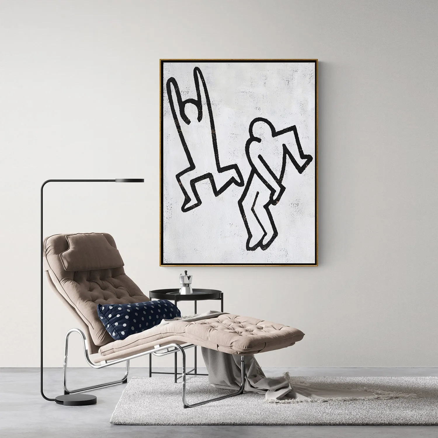 Vertical Abstract Dancing Man Painting H162V