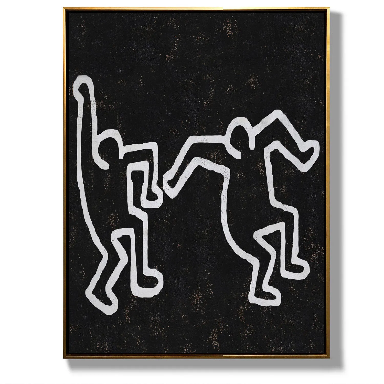 Vertical Abstract Dancing Man Painting H202VR1