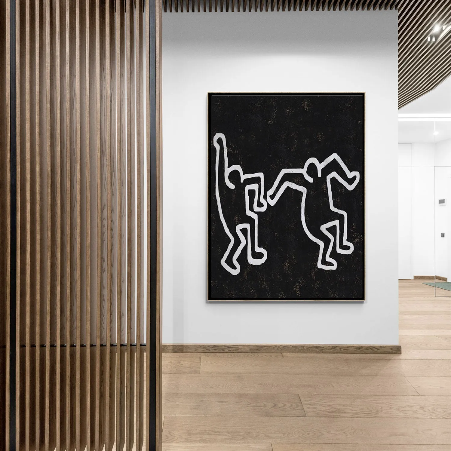 Vertical Abstract Dancing Man Painting H202VR1