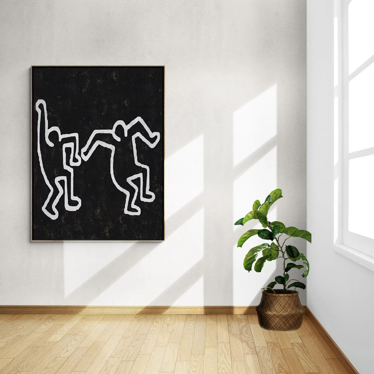 Vertical Abstract Dancing Man Painting H202VR1