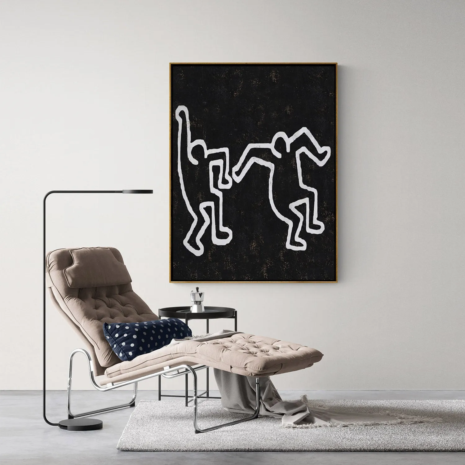 Vertical Abstract Dancing Man Painting H202VR1