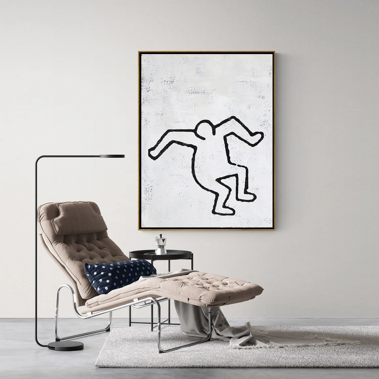 Vertical Abstract Dancing Man Painting H203V