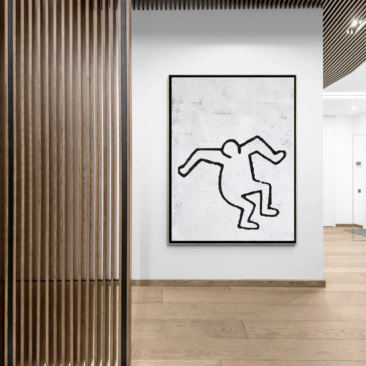 Vertical Abstract Dancing Man Painting H203V