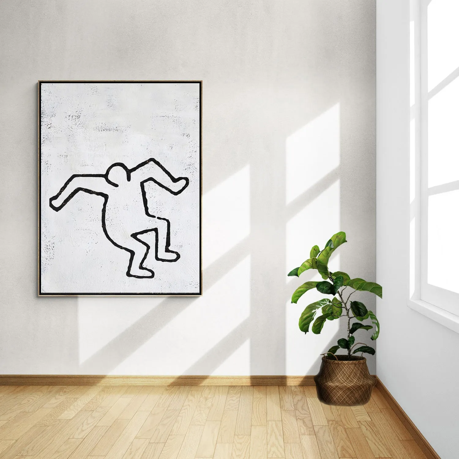 Vertical Abstract Dancing Man Painting H203V