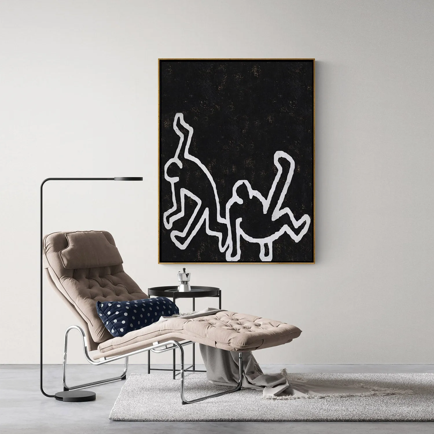Vertical Abstract Dancing Man Painting H204VR1