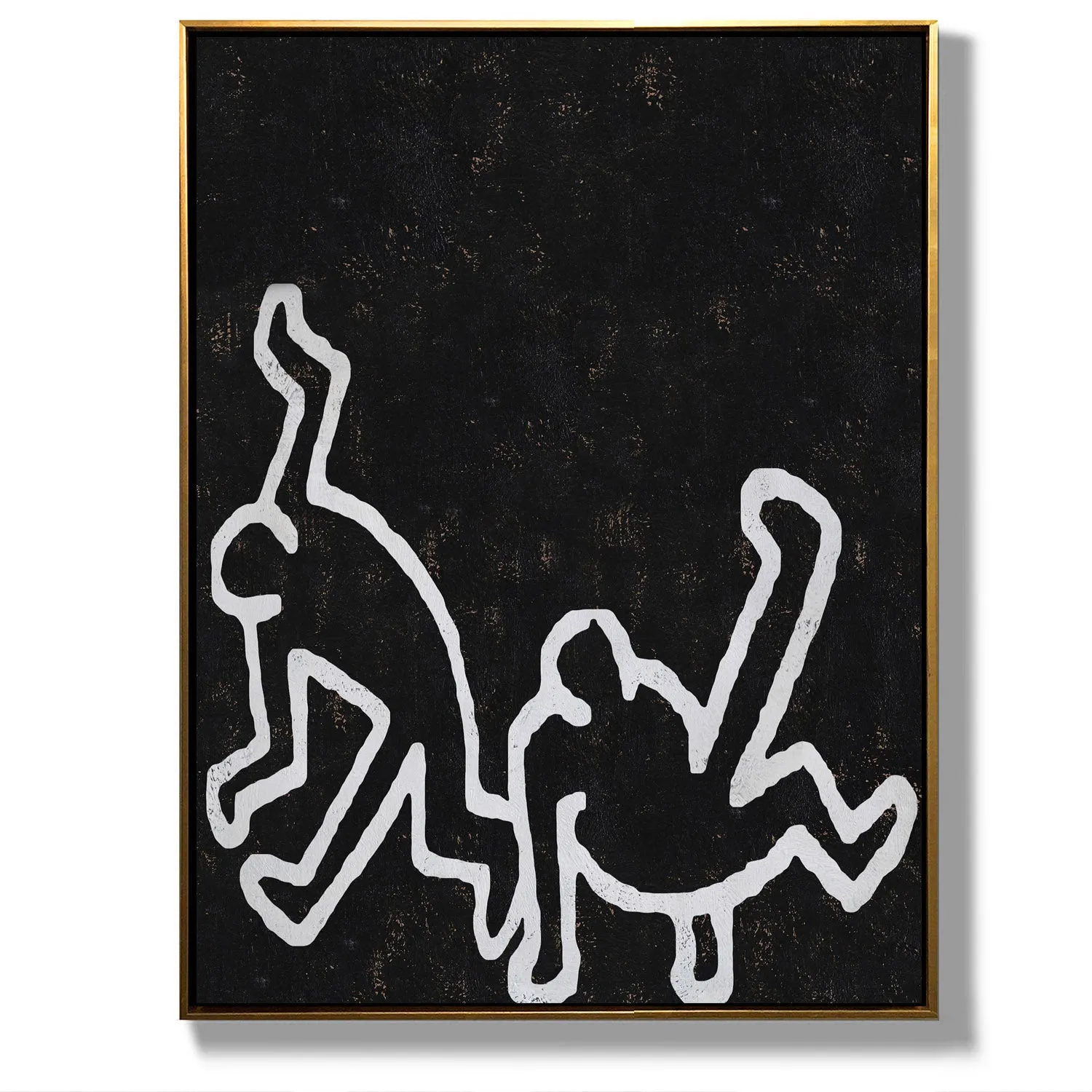 Vertical Abstract Dancing Man Painting H204VR1