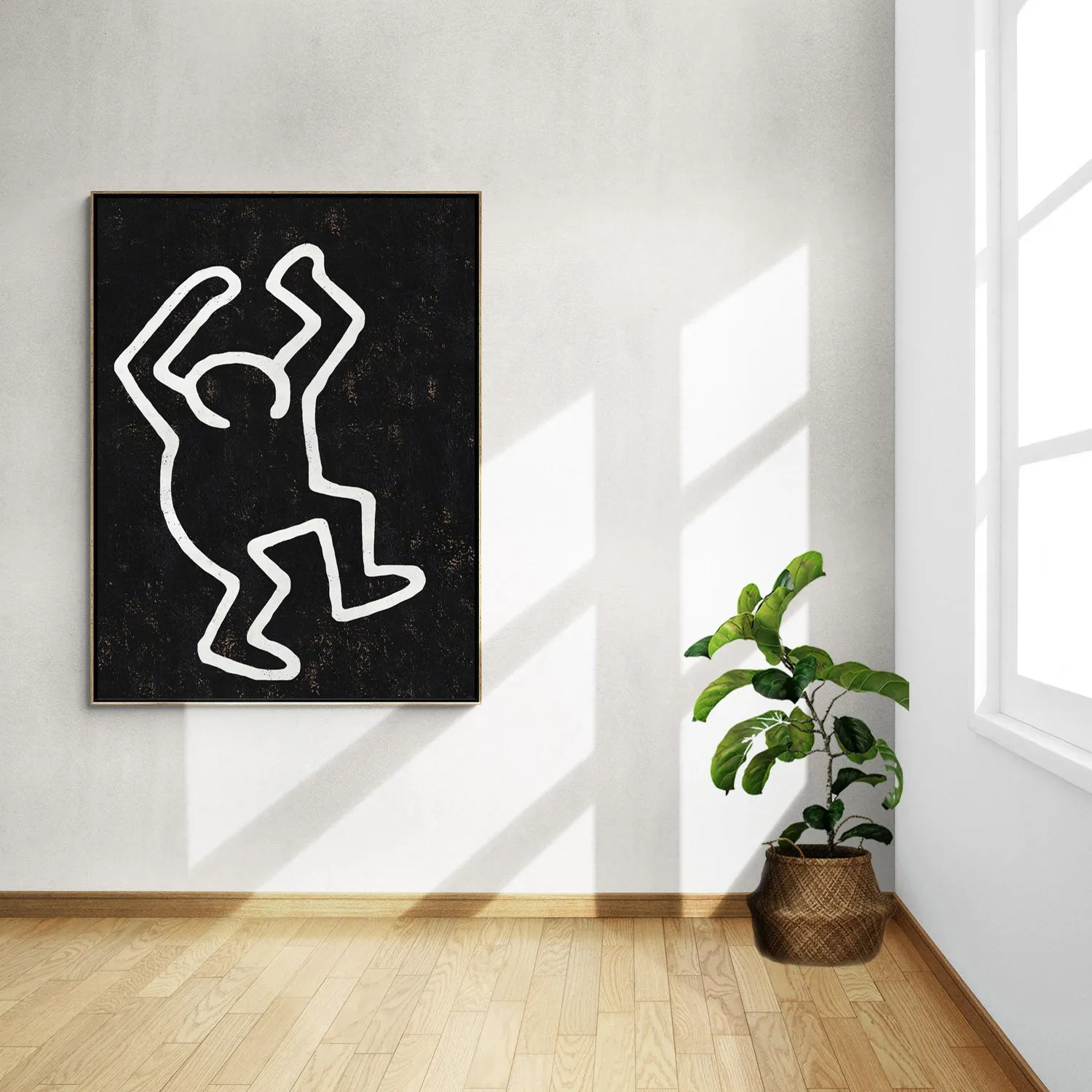 Vertical Abstract Dancing Man Painting H204VR1