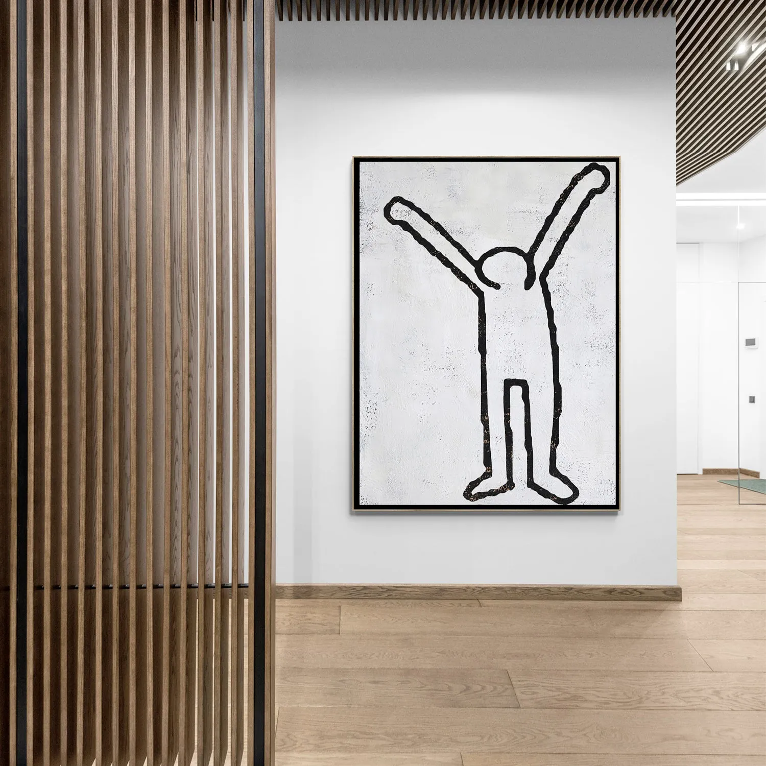 Vertical Abstract Dancing Man Painting H206V