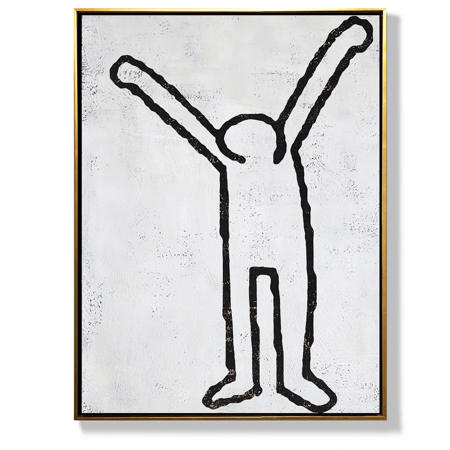 Vertical Abstract Dancing Man Painting H206V