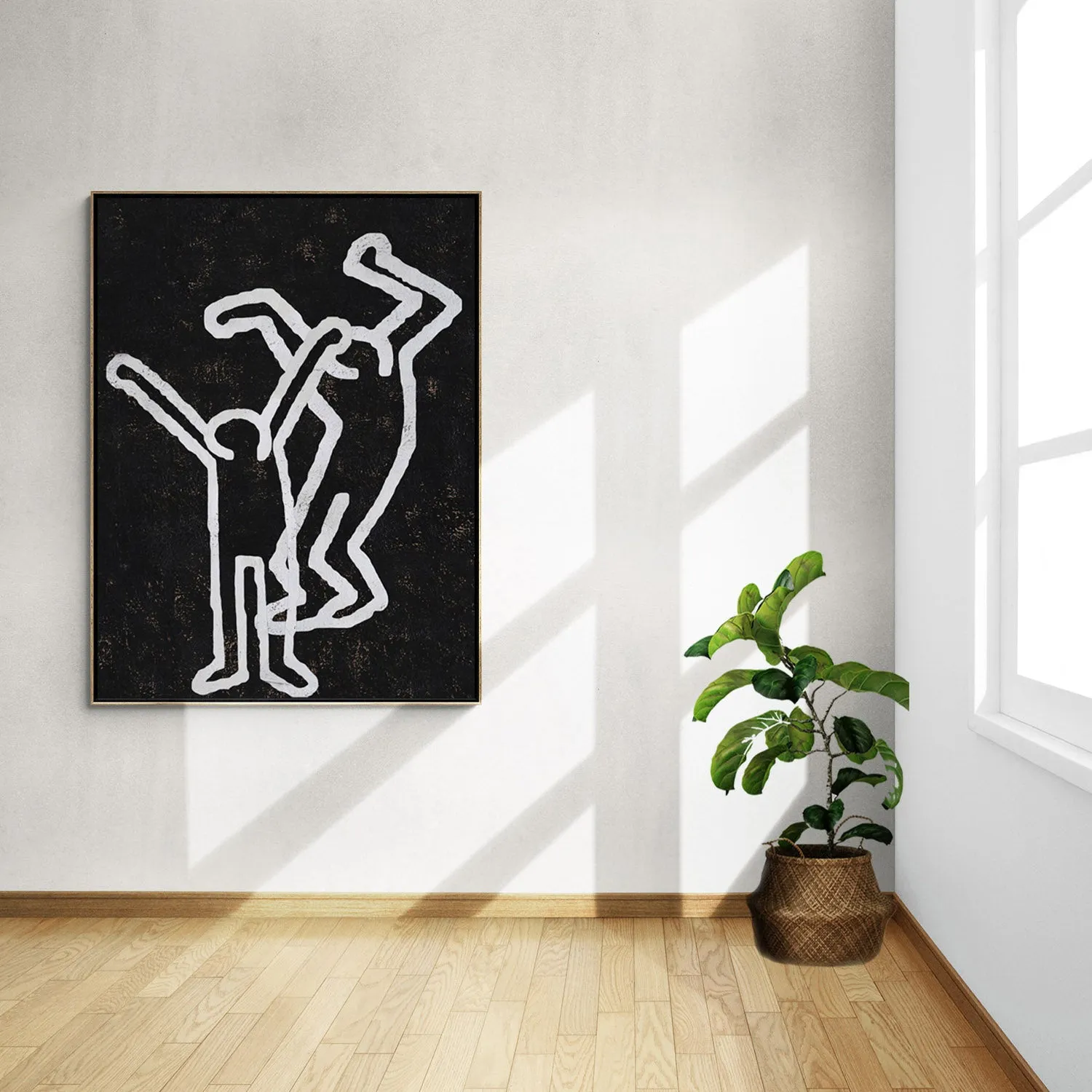 Vertical Abstract Dancing Man Painting H206VR1