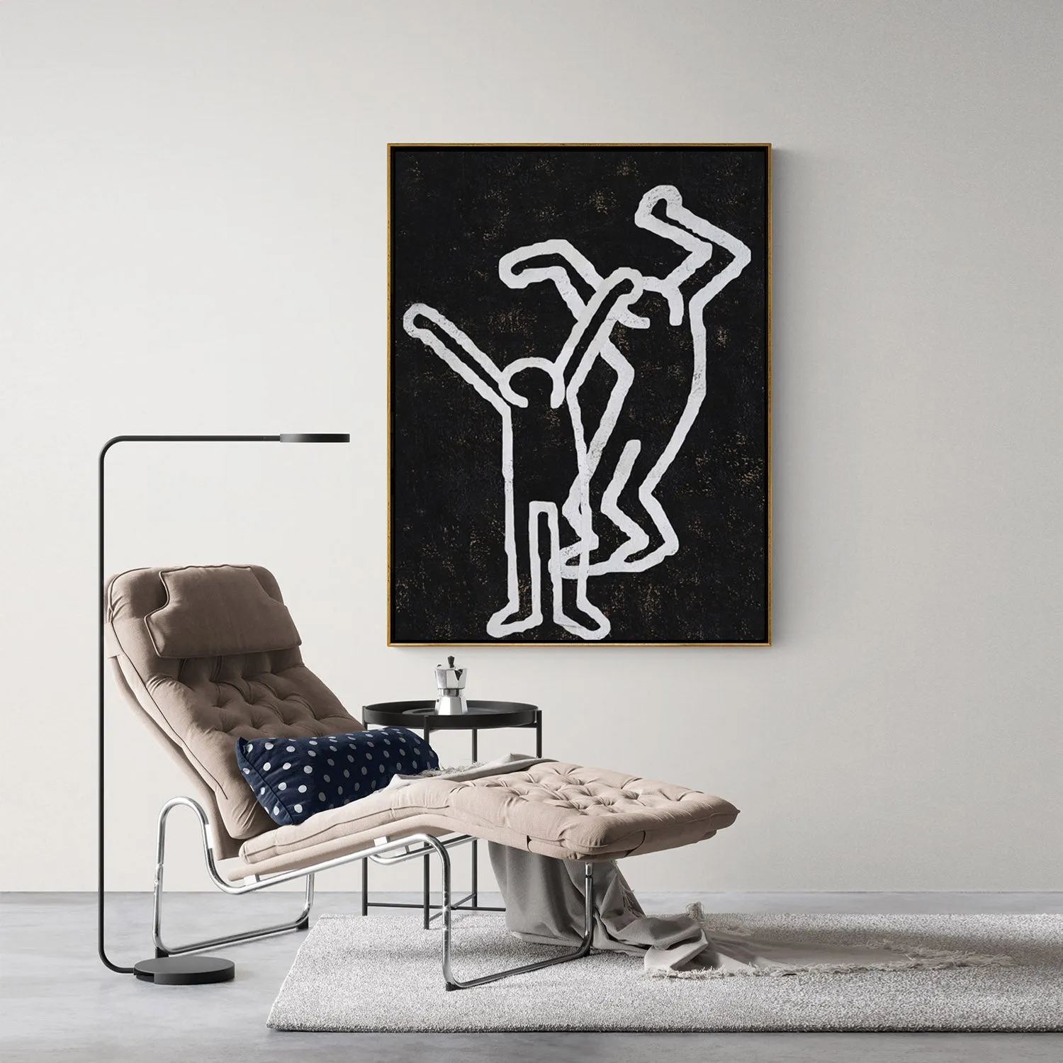 Vertical Abstract Dancing Man Painting H206VR1