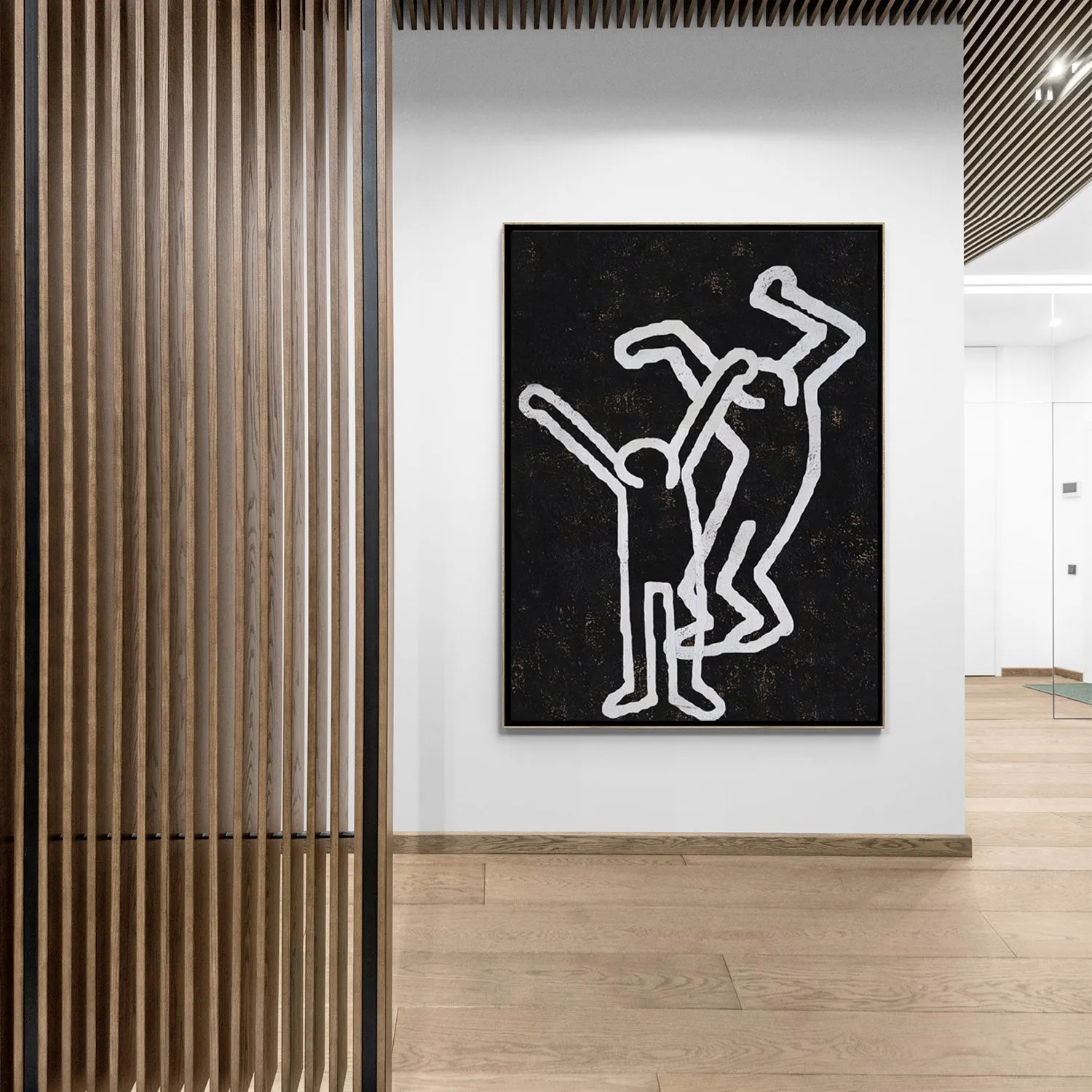 Vertical Abstract Dancing Man Painting H206VR1