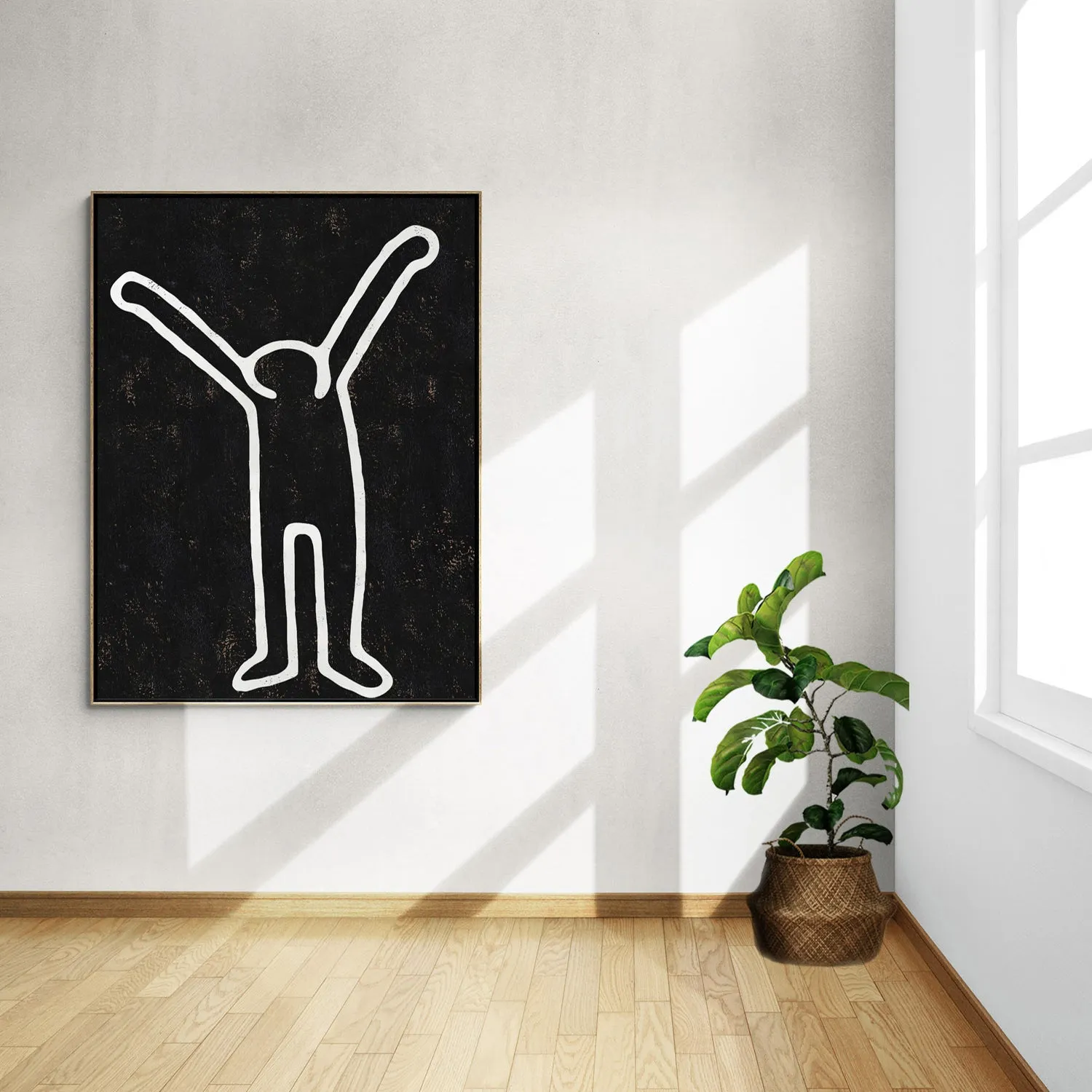 Vertical Abstract Dancing Man Painting H206VR