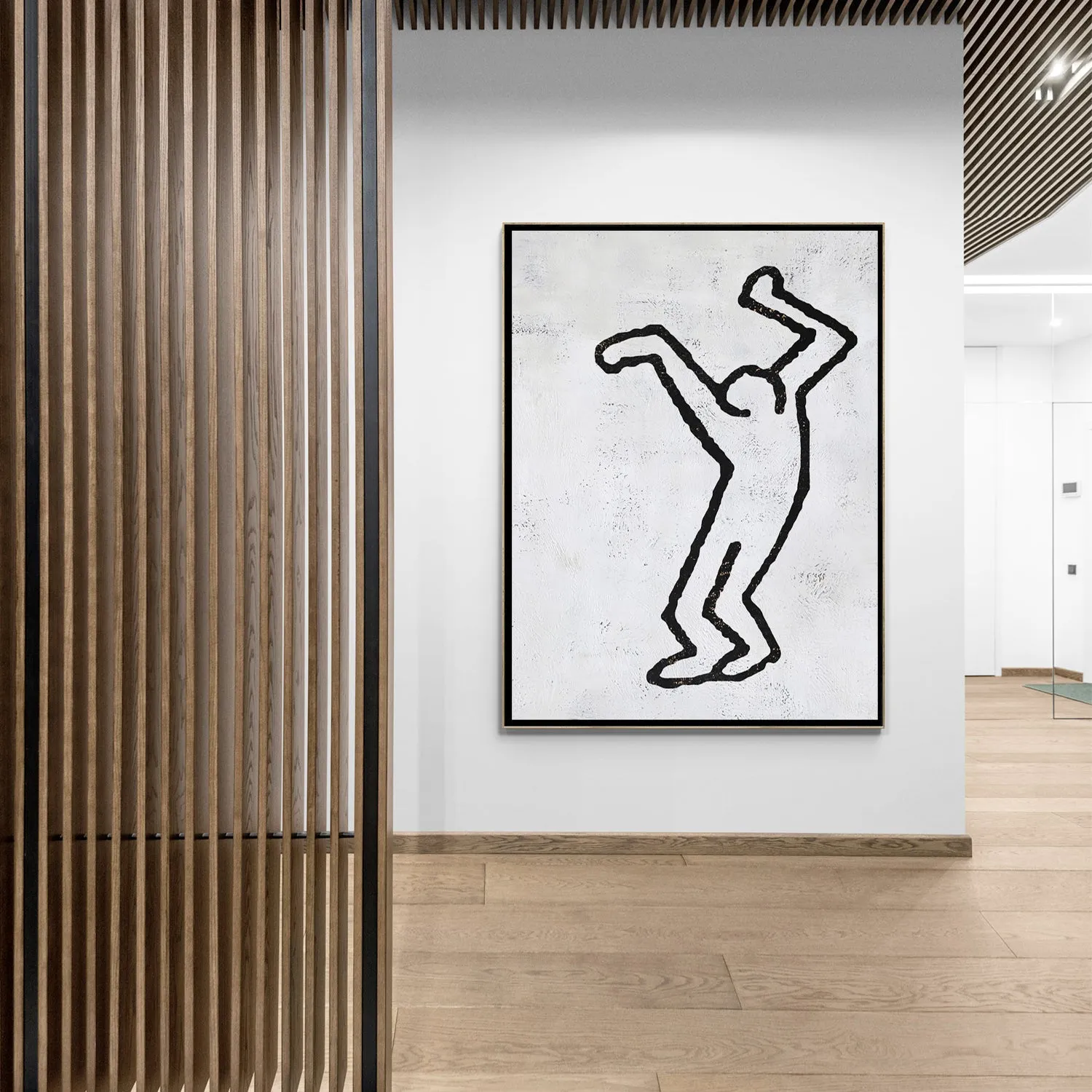 Vertical Abstract Dancing Man Painting H207V