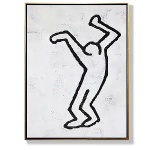 Vertical Abstract Dancing Man Painting H207V