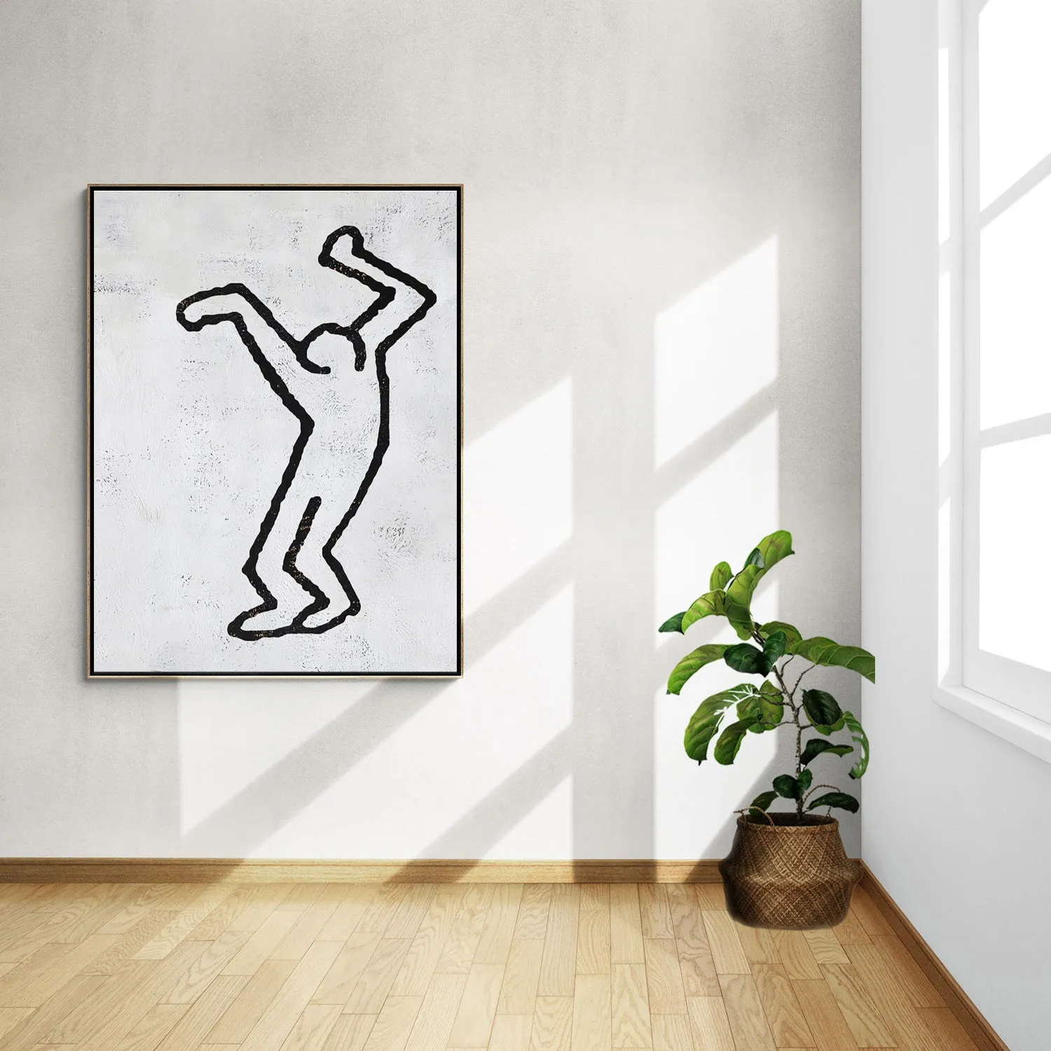 Vertical Abstract Dancing Man Painting H207V