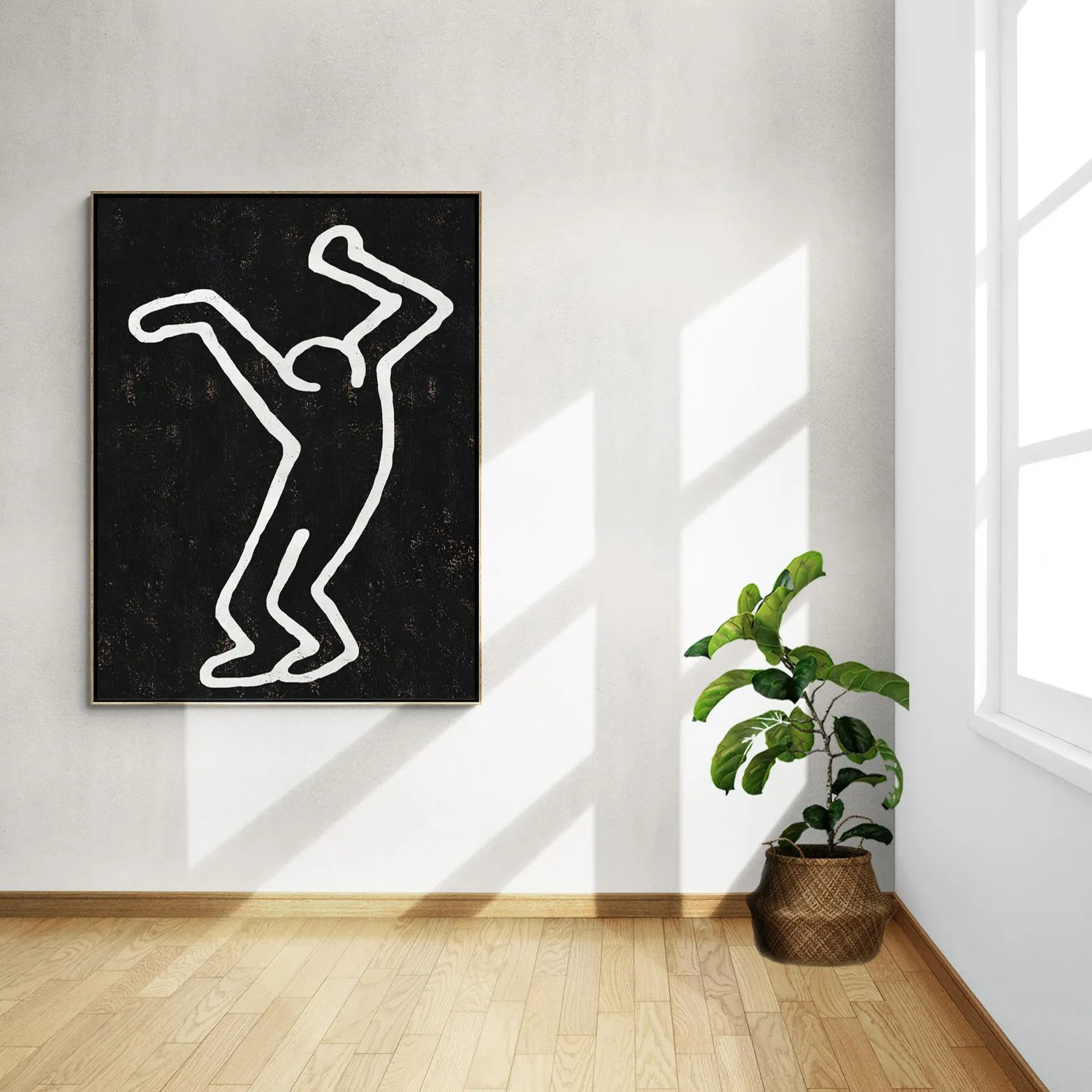 Vertical Abstract Dancing Man Painting H207VR