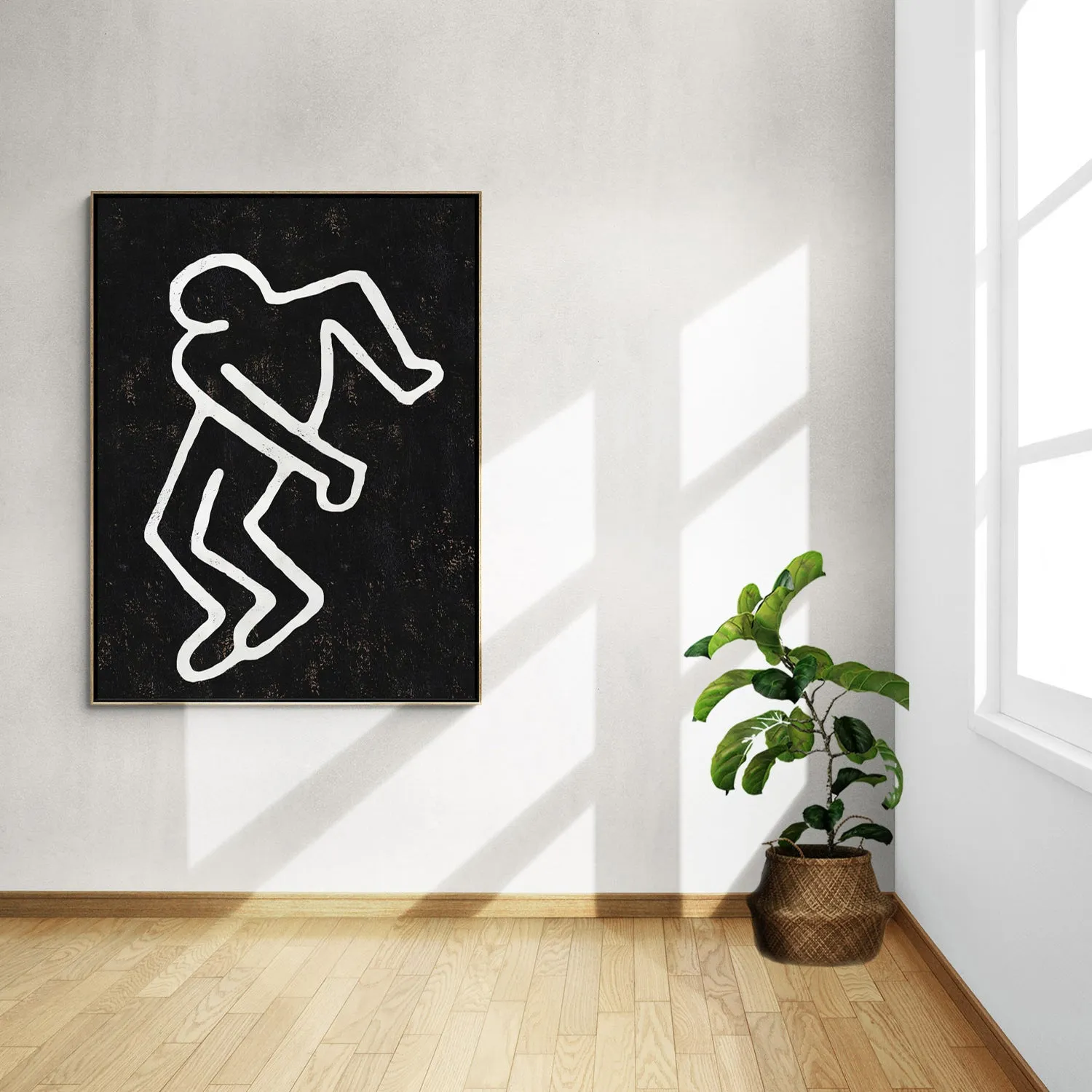 Vertical Abstract Dancing Man Painting H208VR