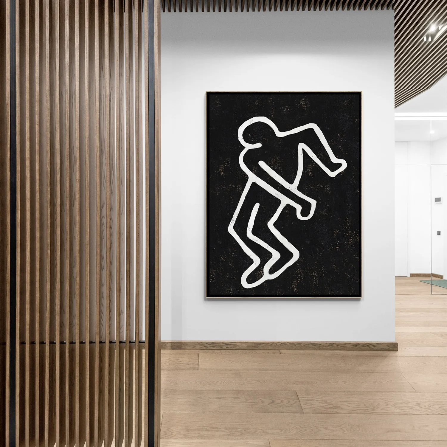 Vertical Abstract Dancing Man Painting H208VR