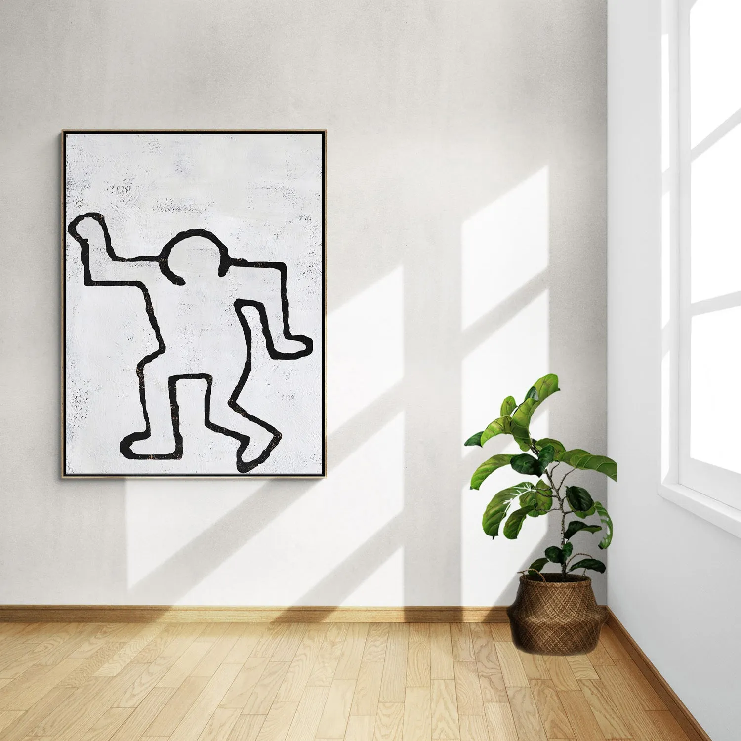 Vertical Abstract Dancing Man Painting H209V