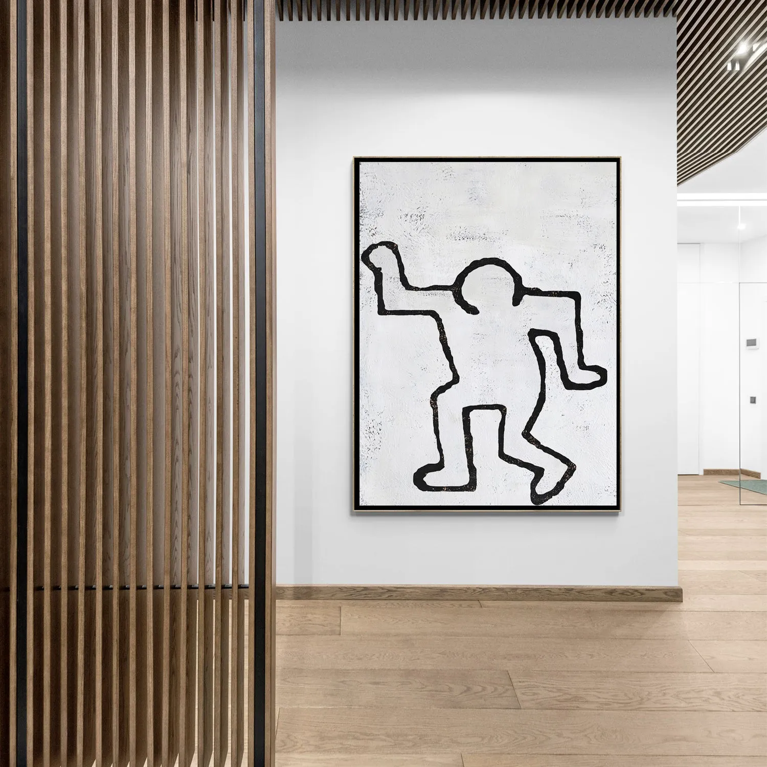 Vertical Abstract Dancing Man Painting H209V