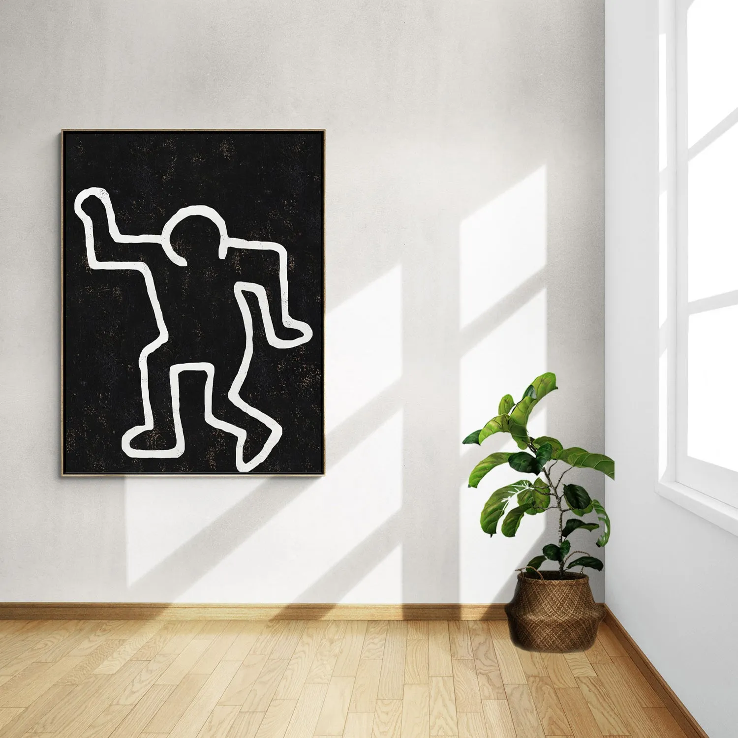 Vertical Abstract Dancing Man Painting H209VR