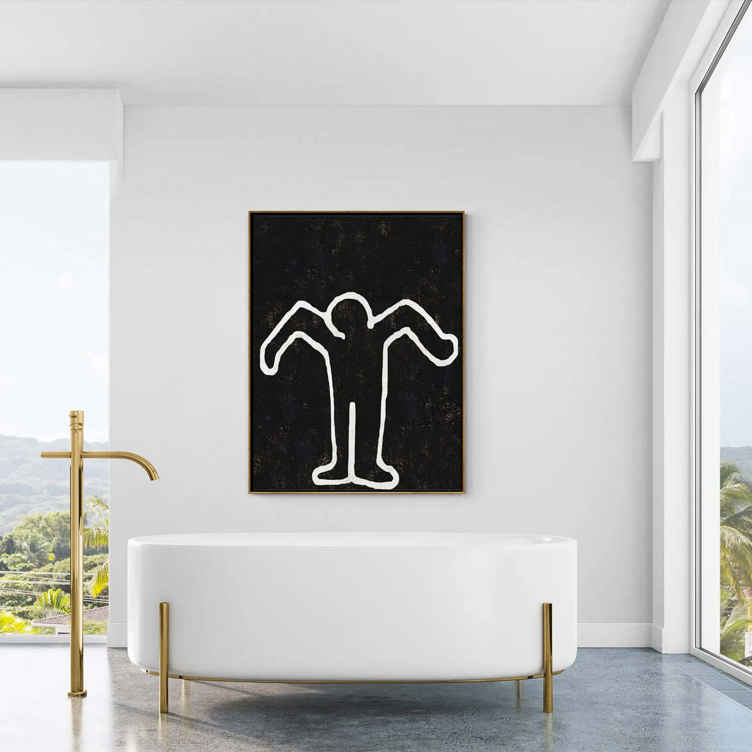 Vertical Abstract Dancing Man Painting H210VR