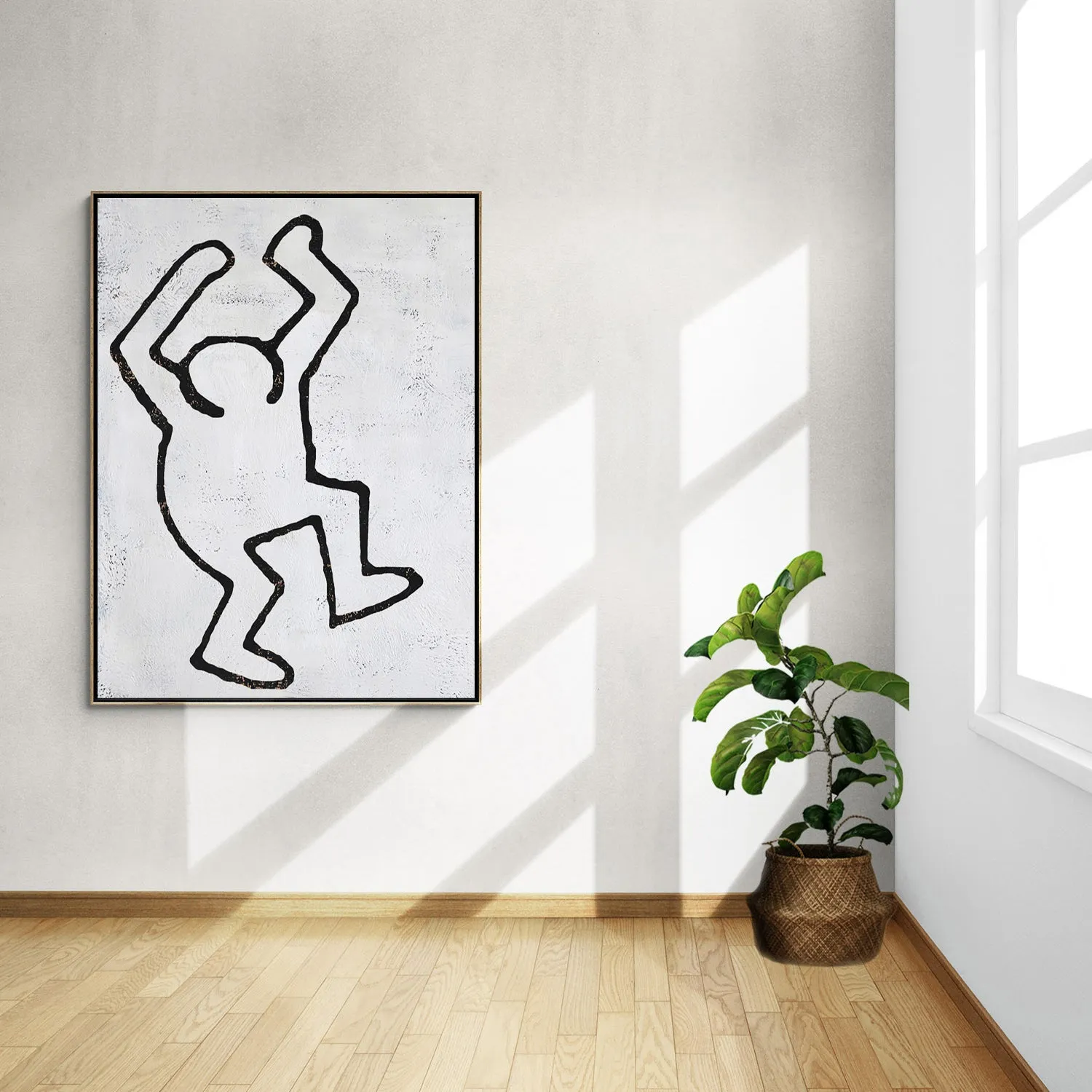 Vertical Abstract Dancing Man Painting H211V