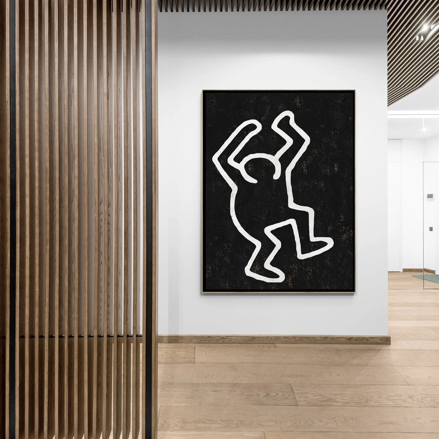 Vertical Abstract Dancing Man Painting H211VR