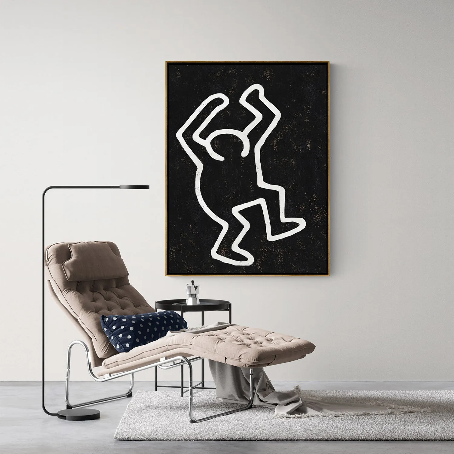 Vertical Abstract Dancing Man Painting H211VR