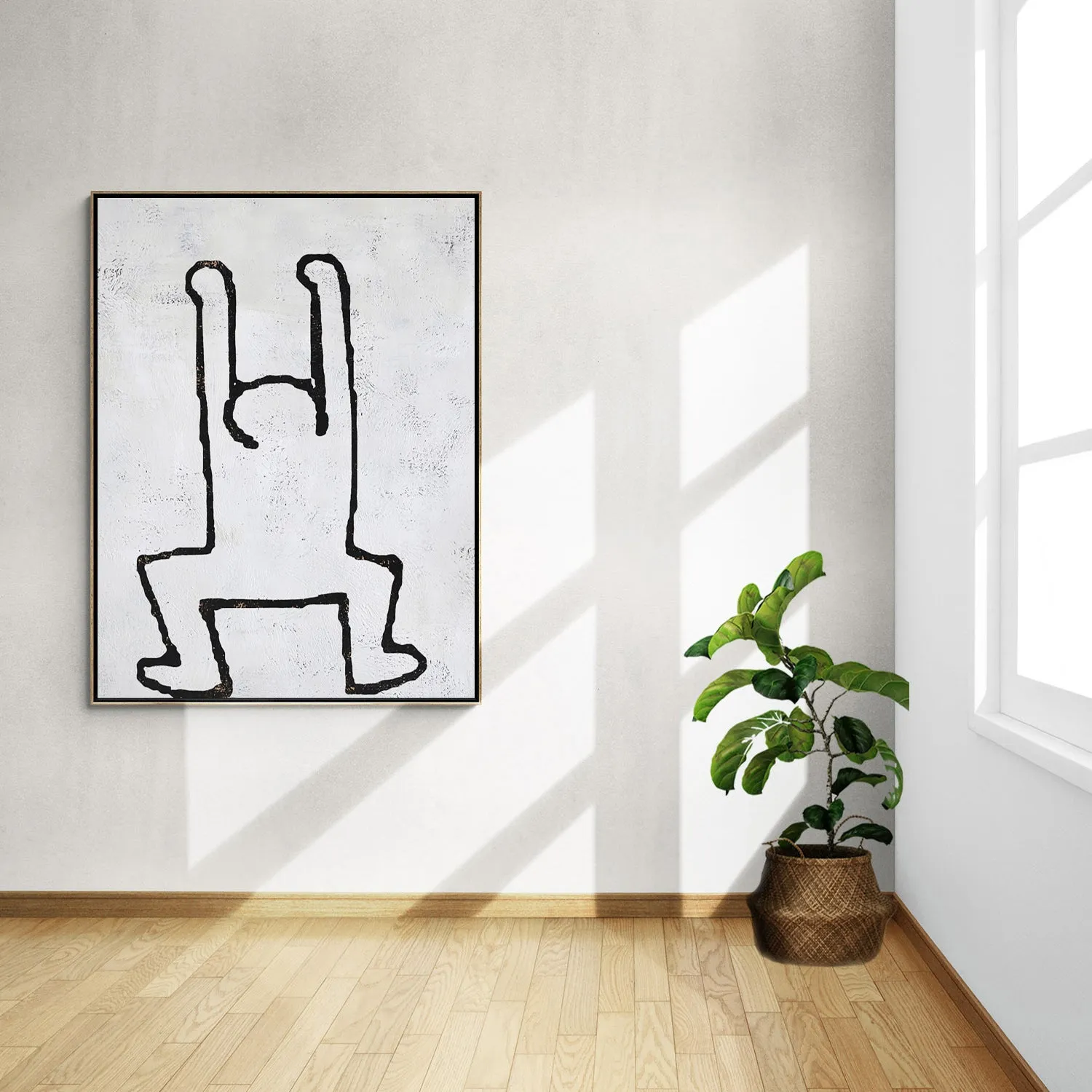 Vertical Abstract Dancing Man Painting H212V
