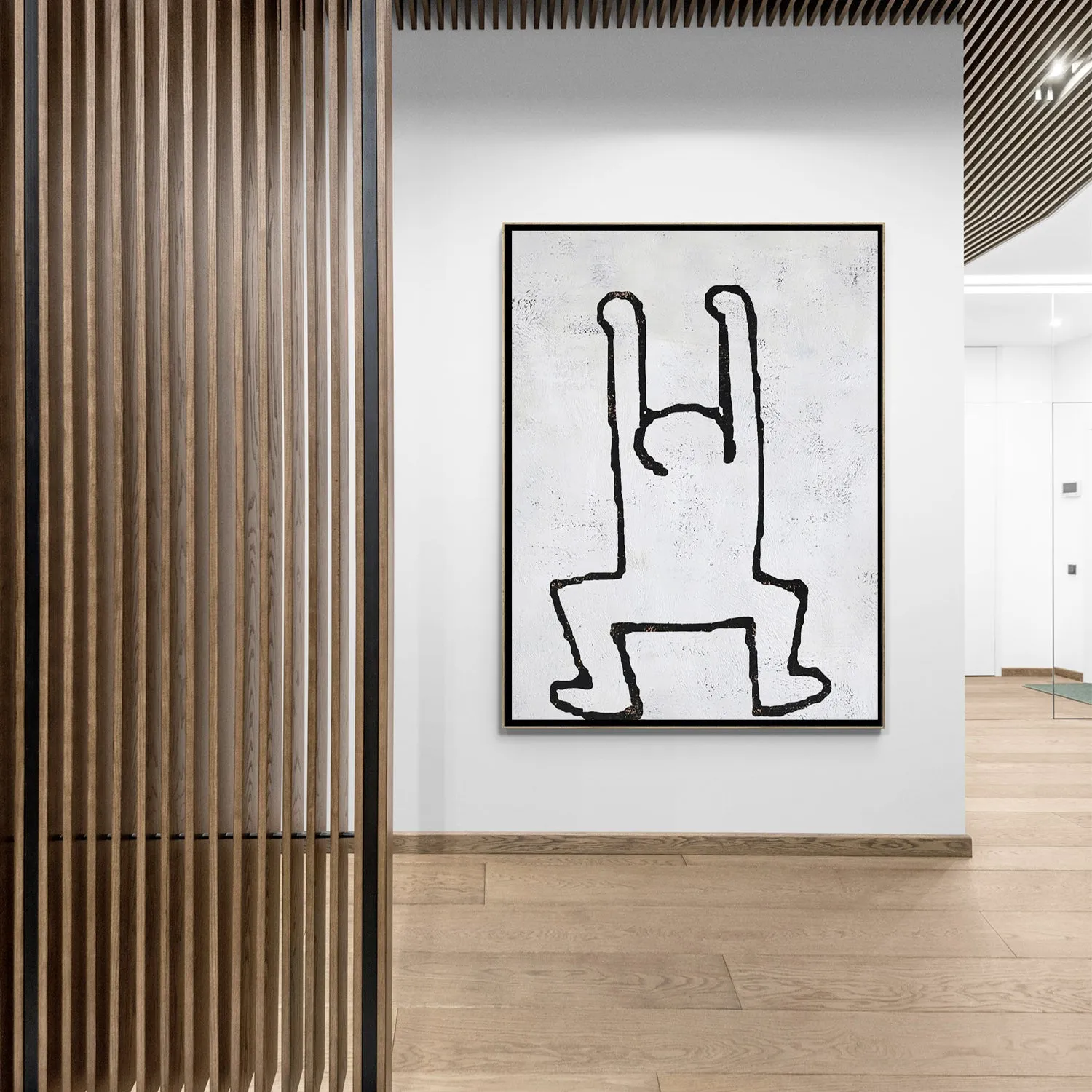 Vertical Abstract Dancing Man Painting H212V