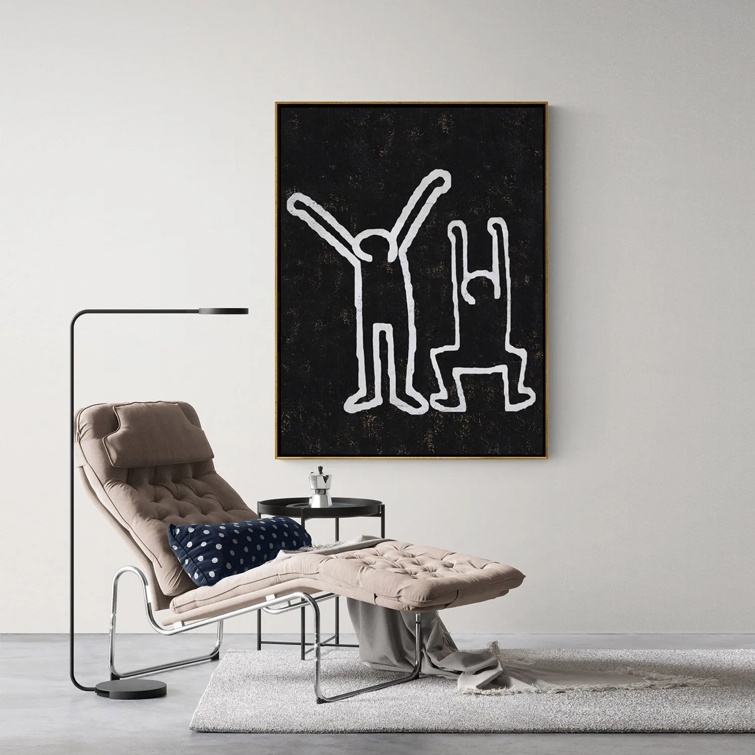 Vertical Abstract Dancing Man Painting H212VR1