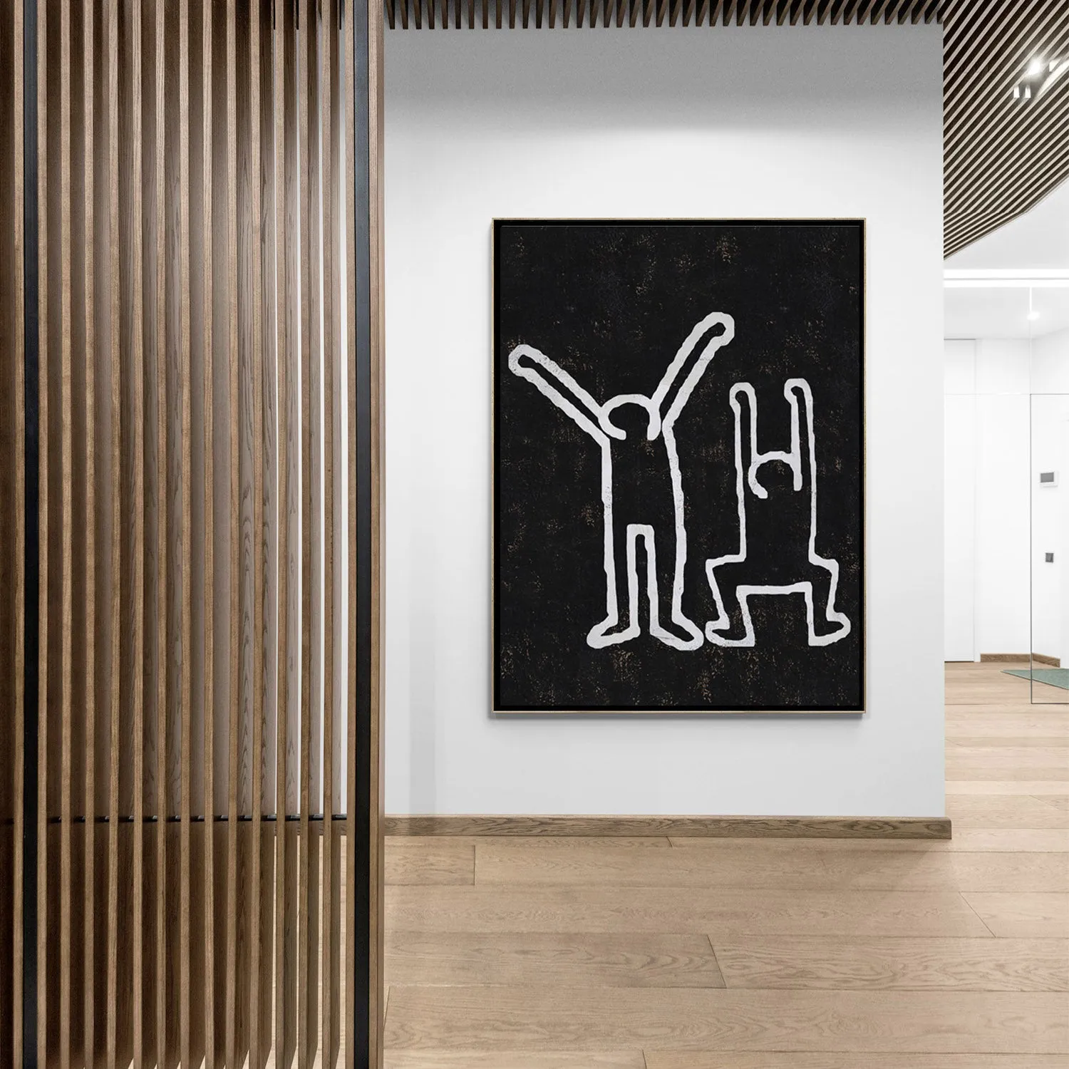 Vertical Abstract Dancing Man Painting H212VR1