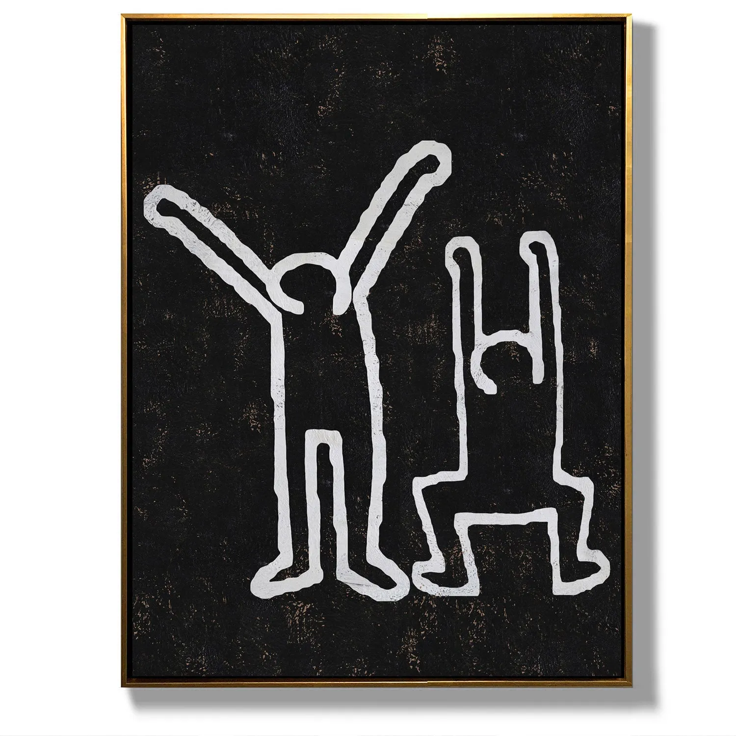 Vertical Abstract Dancing Man Painting H212VR1