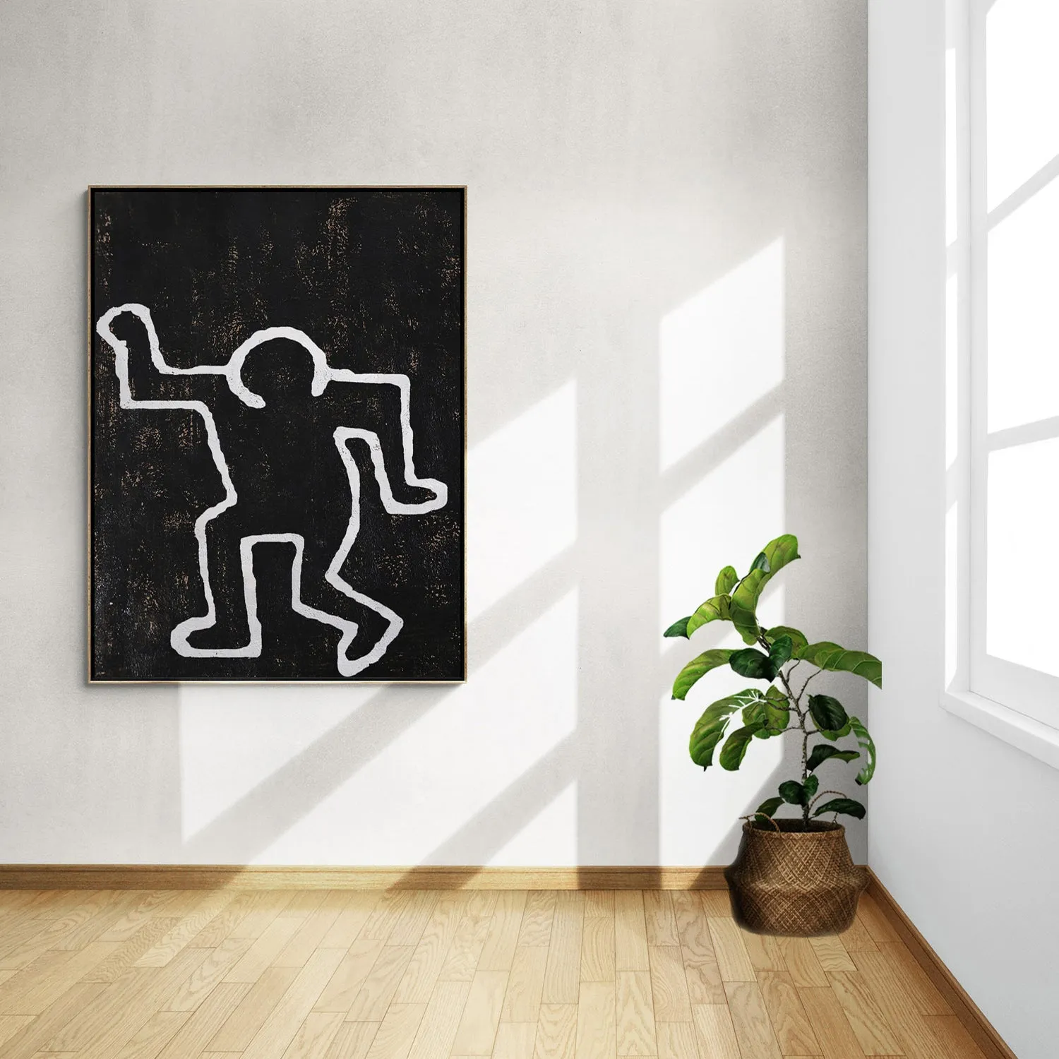 Vertical Abstract Dancing Man Painting H274V