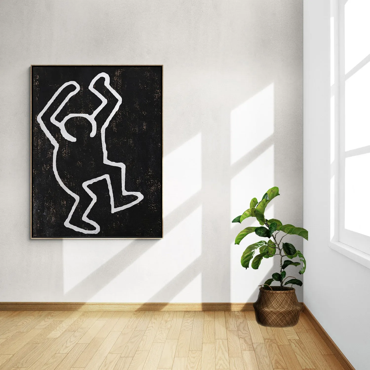 Vertical Abstract Dancing Man Painting H275V