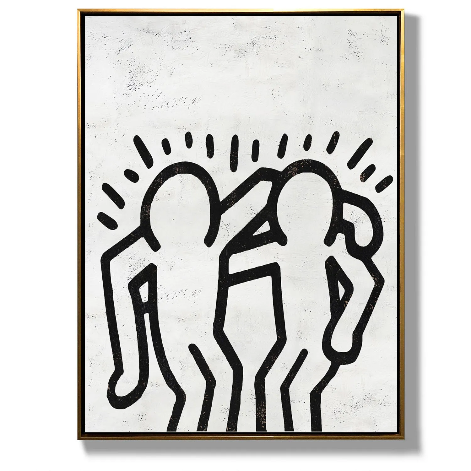 Vertical Abstract Dancing Man Painting H301V