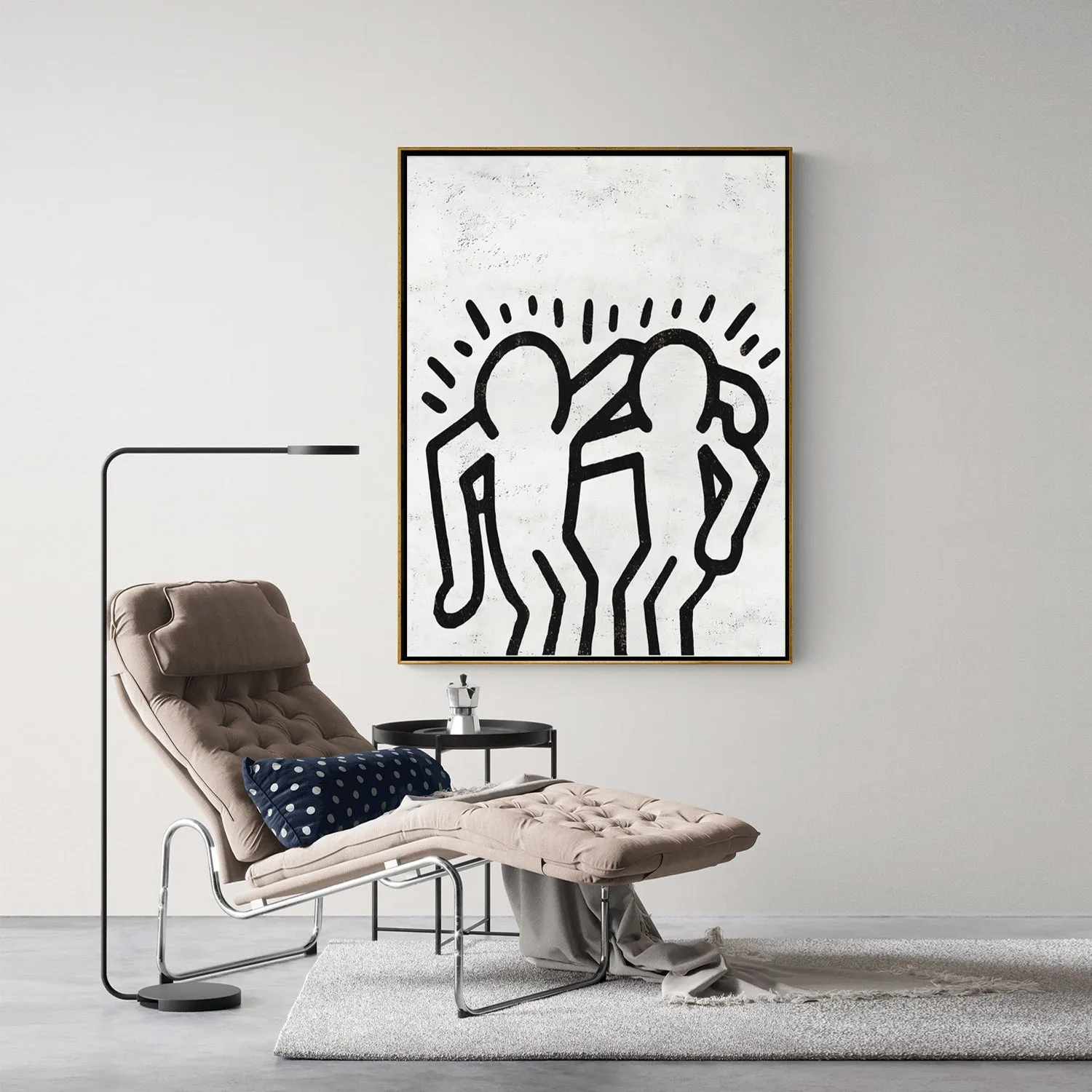 Vertical Abstract Dancing Man Painting H301V