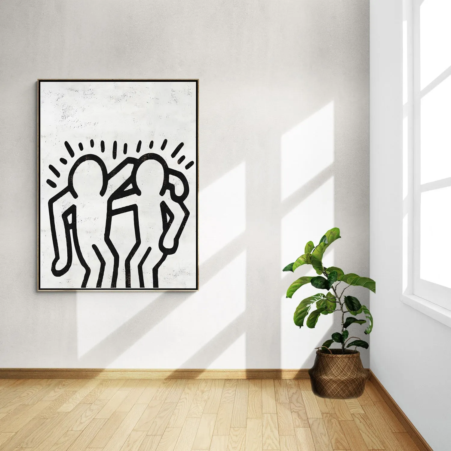 Vertical Abstract Dancing Man Painting H301V