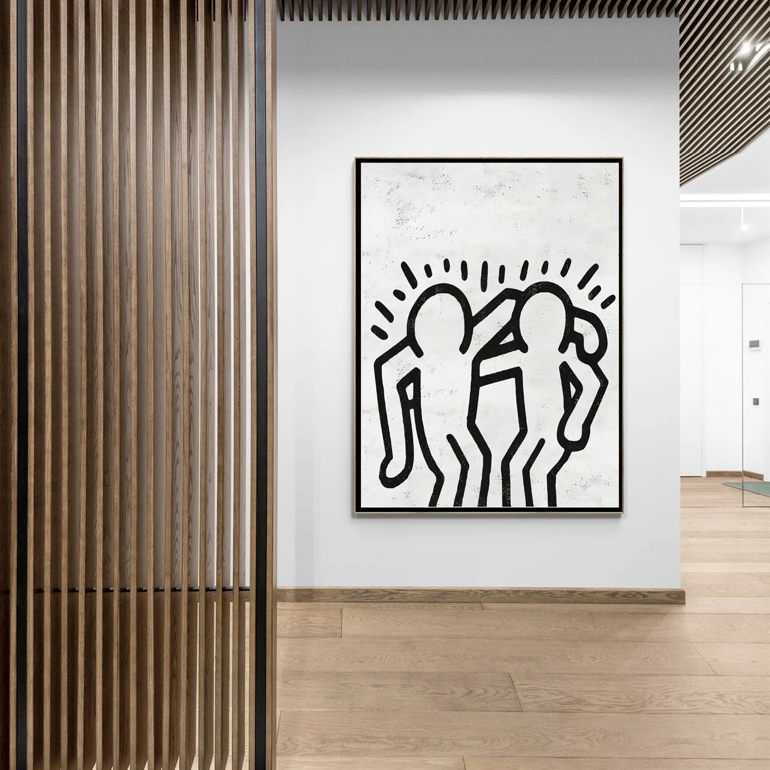 Vertical Abstract Dancing Man Painting H301V
