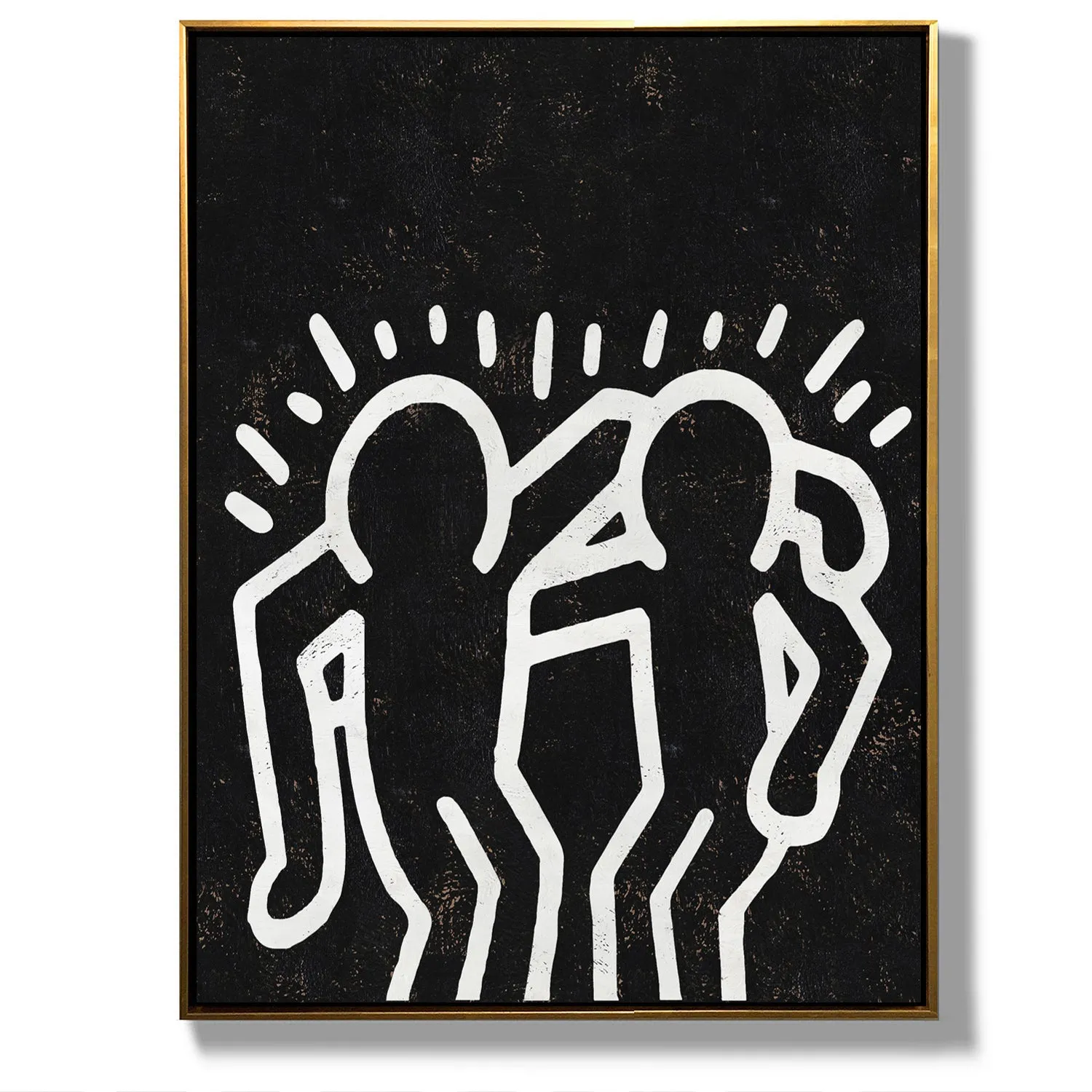 Vertical Abstract Dancing Man Painting H301VR