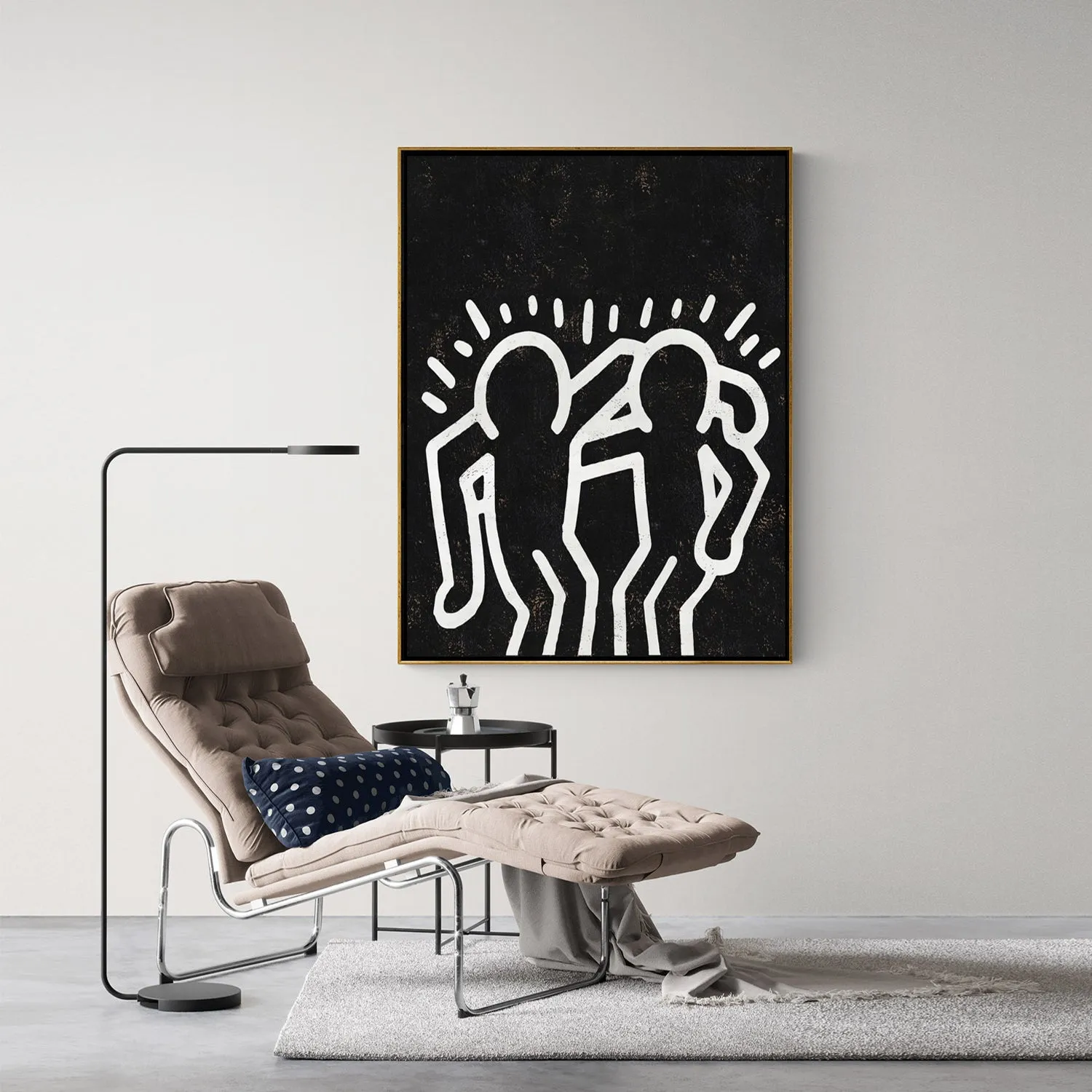 Vertical Abstract Dancing Man Painting H301VR