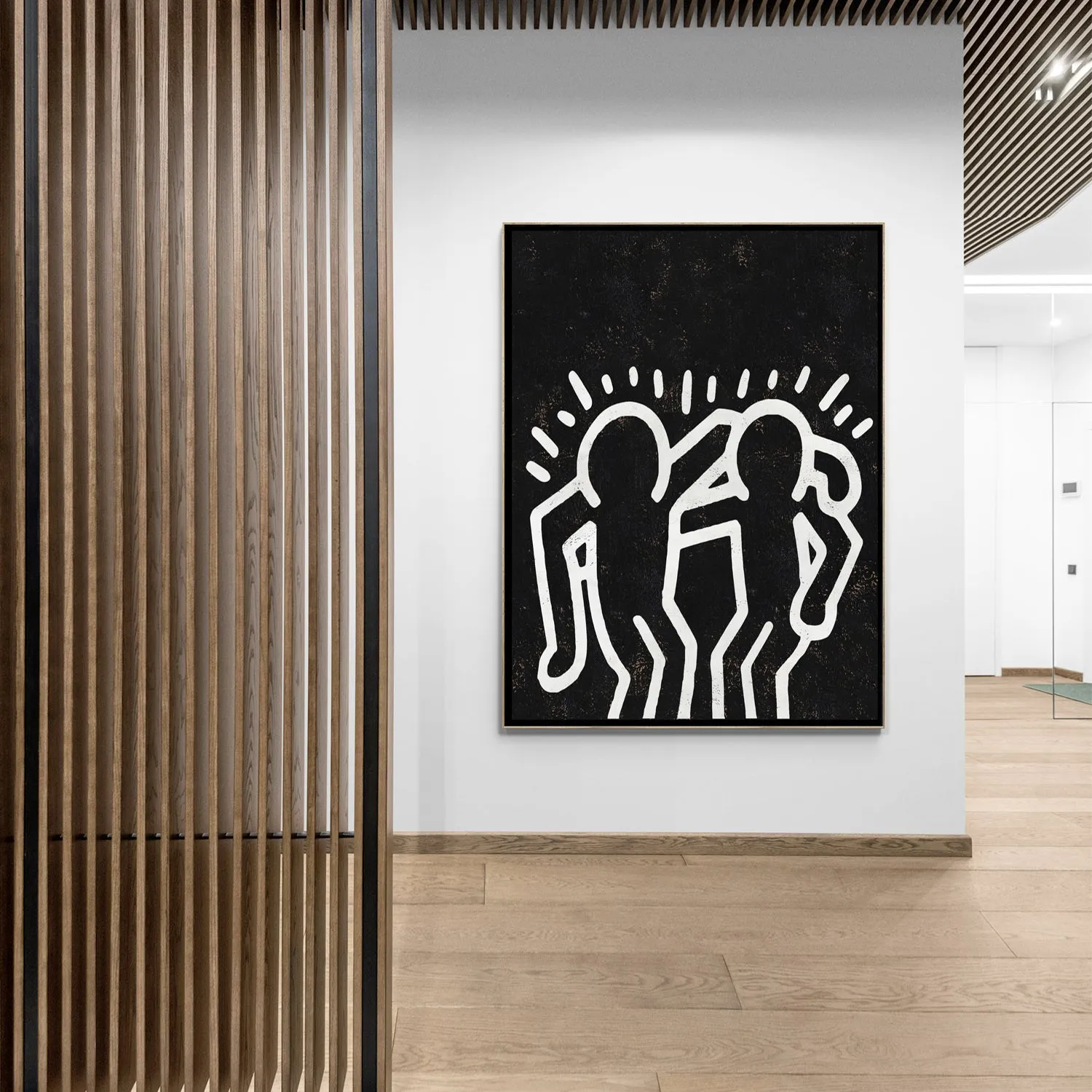 Vertical Abstract Dancing Man Painting H301VR