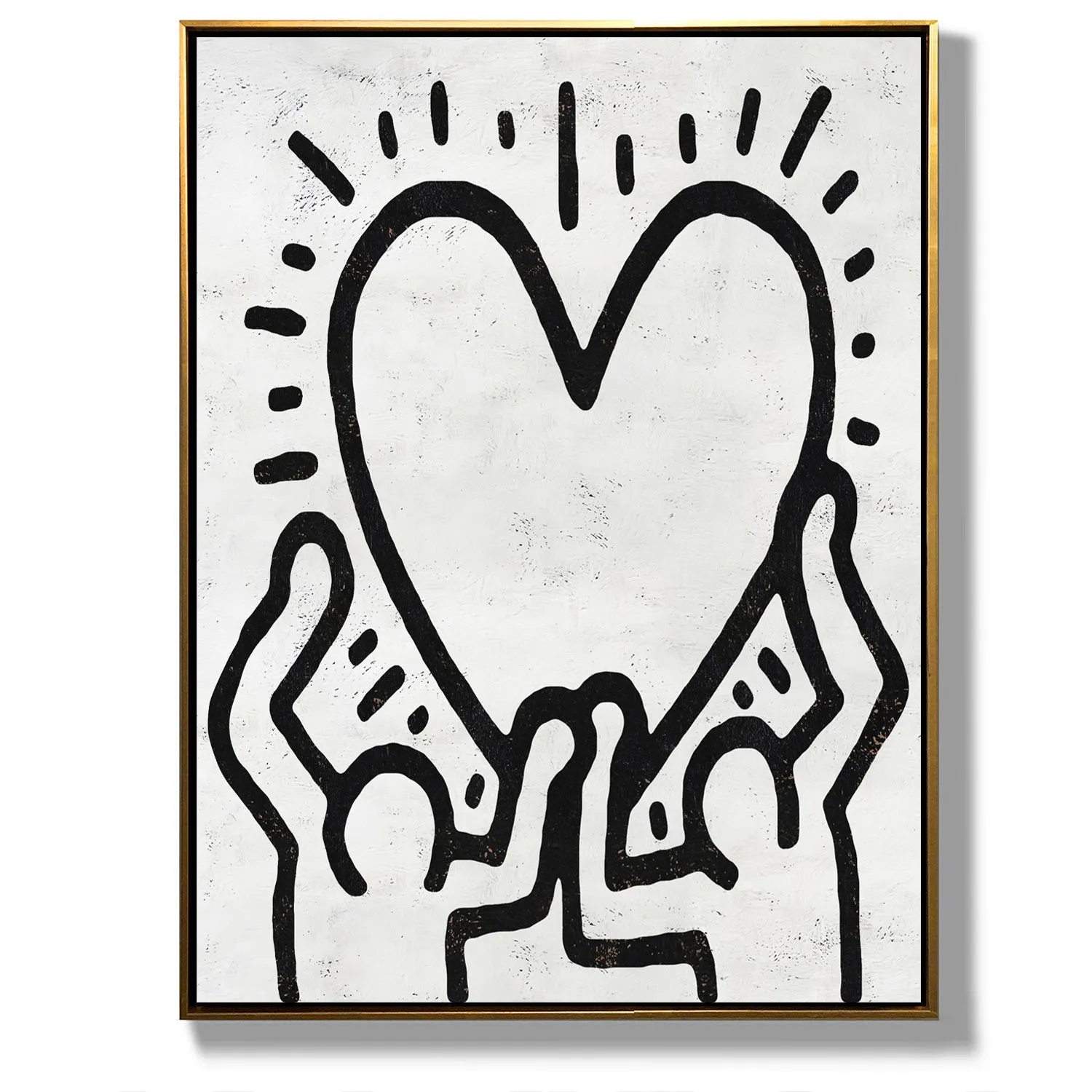 Vertical Abstract Dancing Man Painting H302V