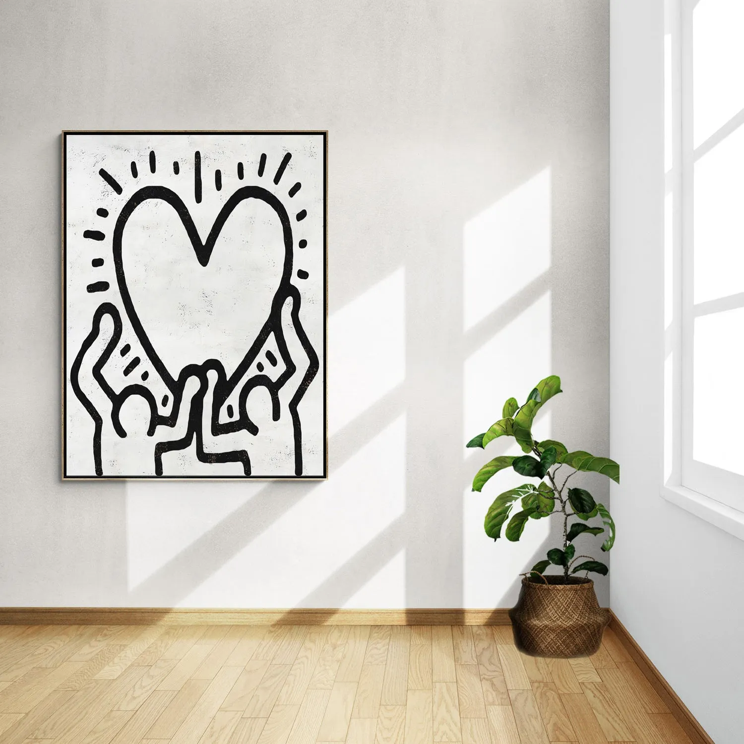 Vertical Abstract Dancing Man Painting H302V